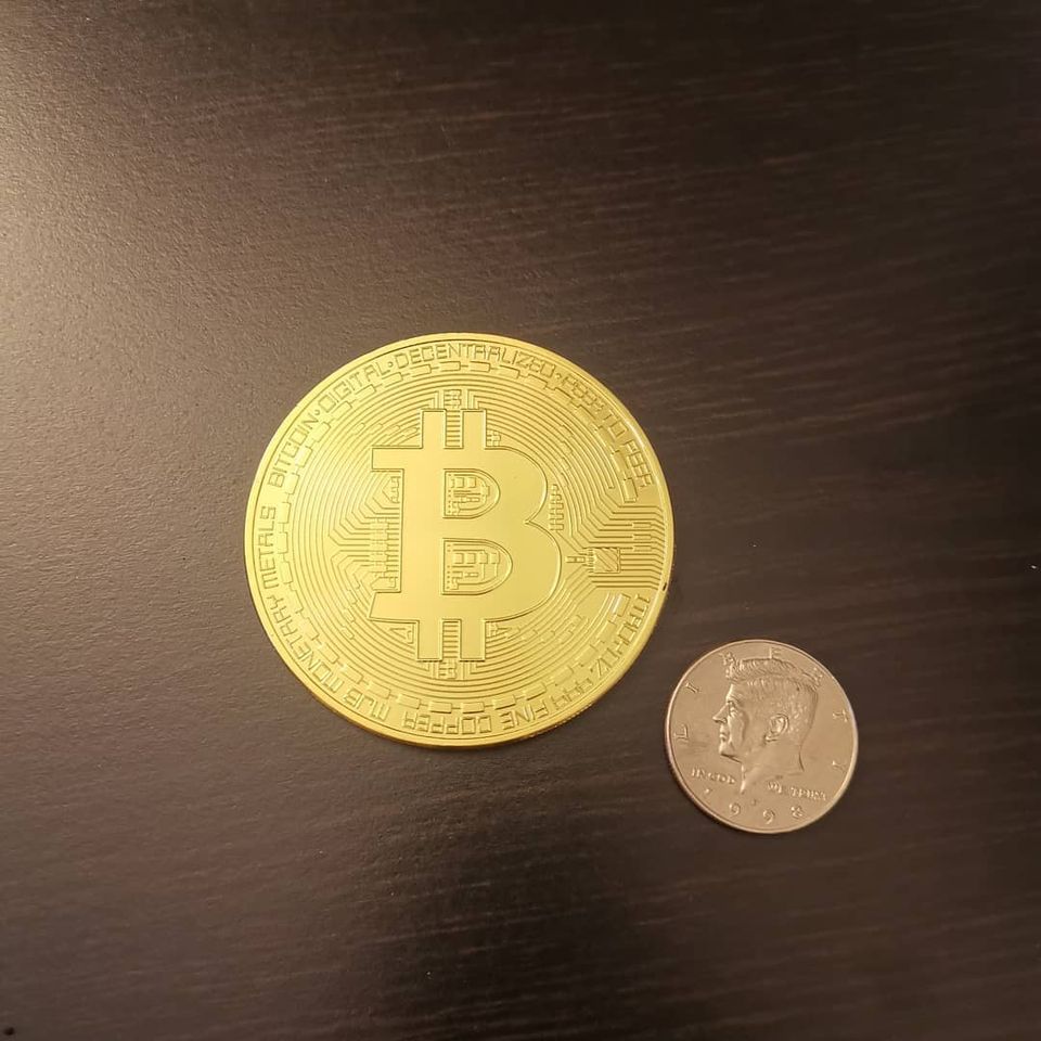 2.8" Jumbo Bitcoin w/ Holder